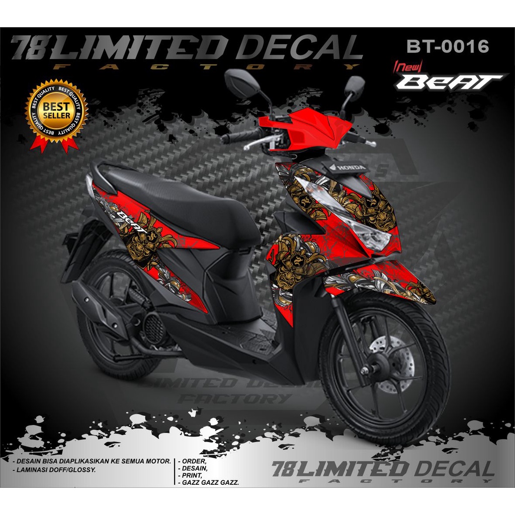 Stiker Decal Honda New Beat 2020-2022 Beat Street /Street -stiker honda beat new Beat DELUXE