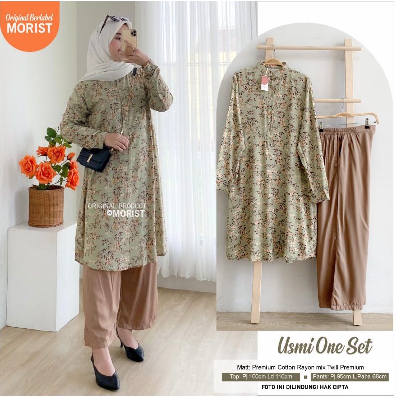 Usmi Set Tunik Original Morist Berlabel