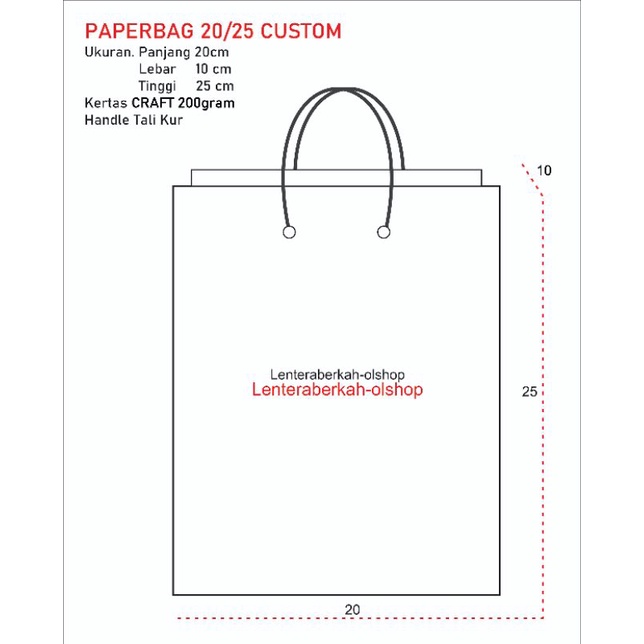 

paperbag 20/25 custom 200gsm