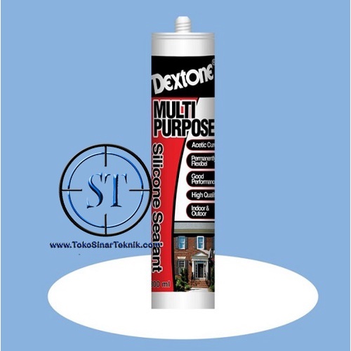 Lem Dextone Acetic Silicon Sealant Sealent Lem Kaca Silen Asam Multi Purpose LemTembak Akuarium Warna Clear / White / Black