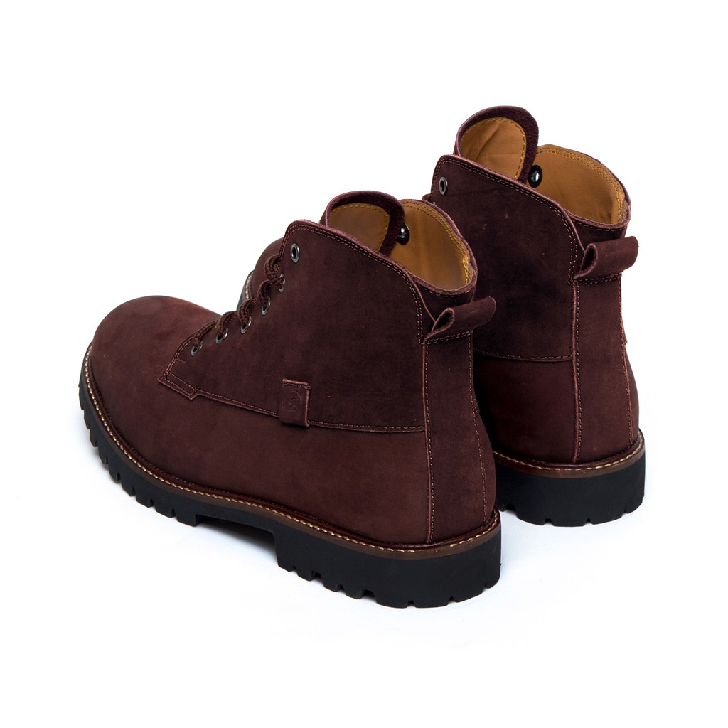 Icon Dark Brown | Sepatu Kulit Asli Vintage Klasik Pria Cowok Men Boots Footwear Ori | FORIND Zapato