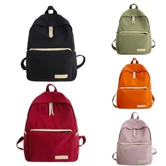 Twenty Bag - Tas Ransel Sekolah Anak Wanita Dan Pria Untuk Anak PAUD TK SD SMP Terbaru 2021 Kekinian Motif Carakter BERIS POLOS Korean Sytle Bahan Canvas