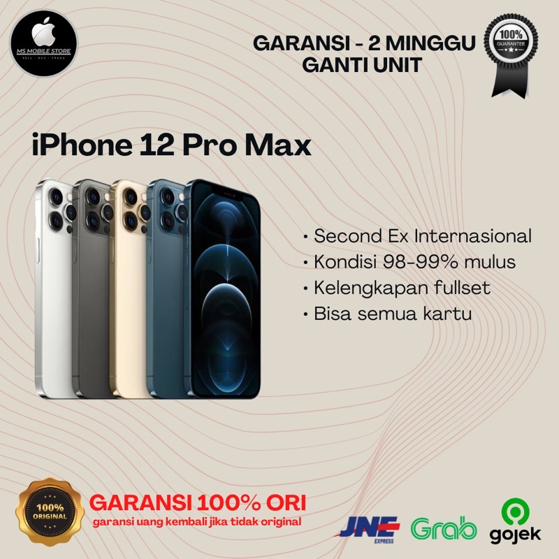 iPhone 12 Pro Max 128GB 256GB Second Ex Inter