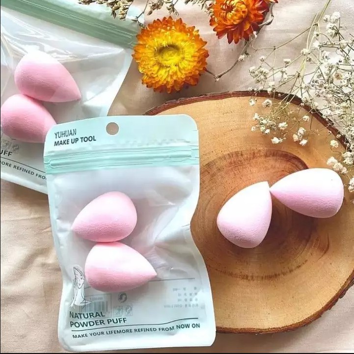 [Isi 2pcs] Spon Sponge Make Up - Beauty Blender - Sponge Makeup Foundation / Spons Kosmetik Mini