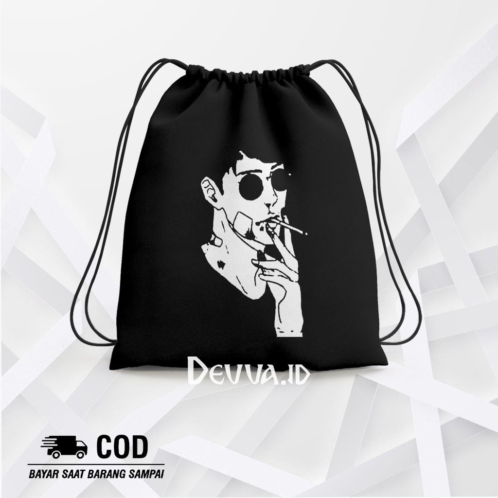 Tas Serut Smoking Guy String Bag Bts Muat Banyak Barang Ukuran 36 X 31 Cm | Devva.Id