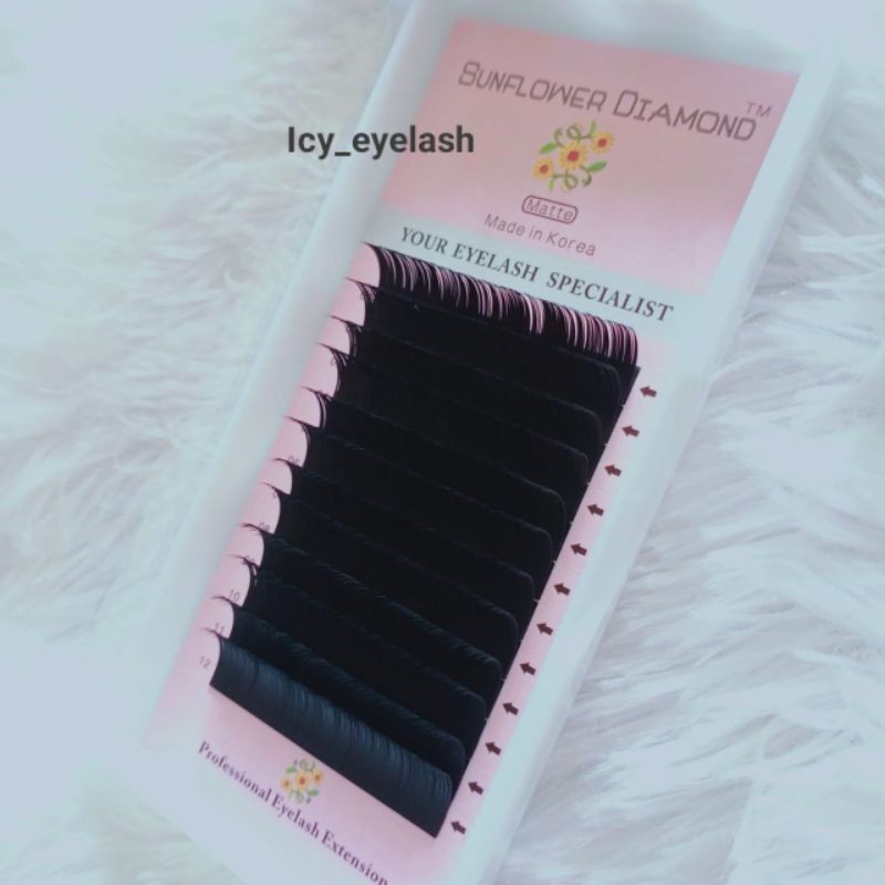 Sunflower Black Diamond untuk eyelash extensions lembut D curl kelentikan termurah best seller paling laris