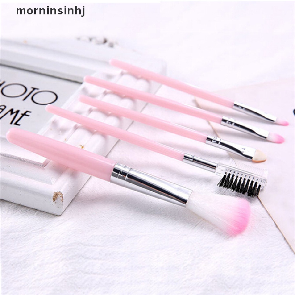 Mornin 5pcs / Set Brush Kosmetik / Makeup Untuk Eyeshadow, Lipstick