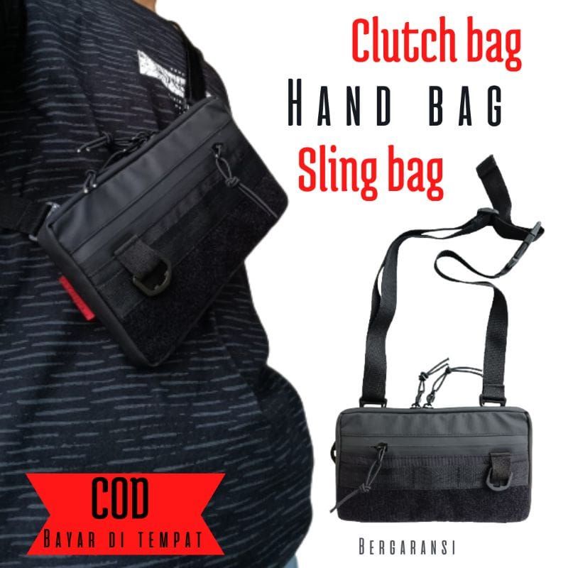Clucht bag pria  - sling bag pria  - hand bag pria  - slempang pria waterproof