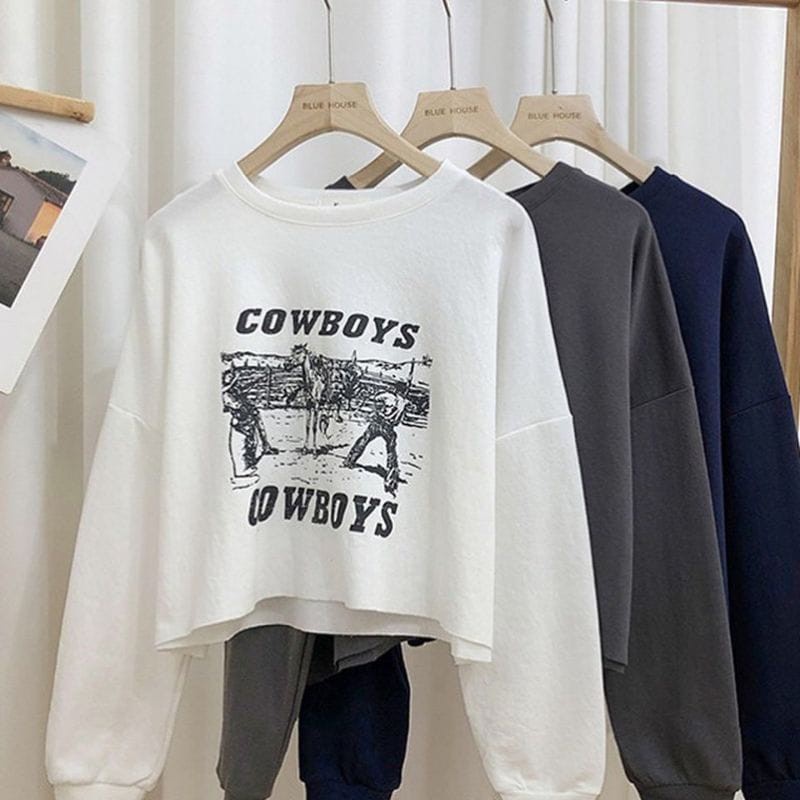 COWBOYS SWEATER - CREWNECK SWEATER WANITA - PAKAIAN WANITA TERLARIS