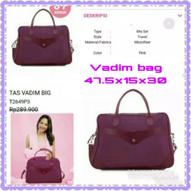 TAS TRAVEL WANITA VADIM BIG BAG TERBARU SOPHIE MARTIN PARlS ORIGINAL