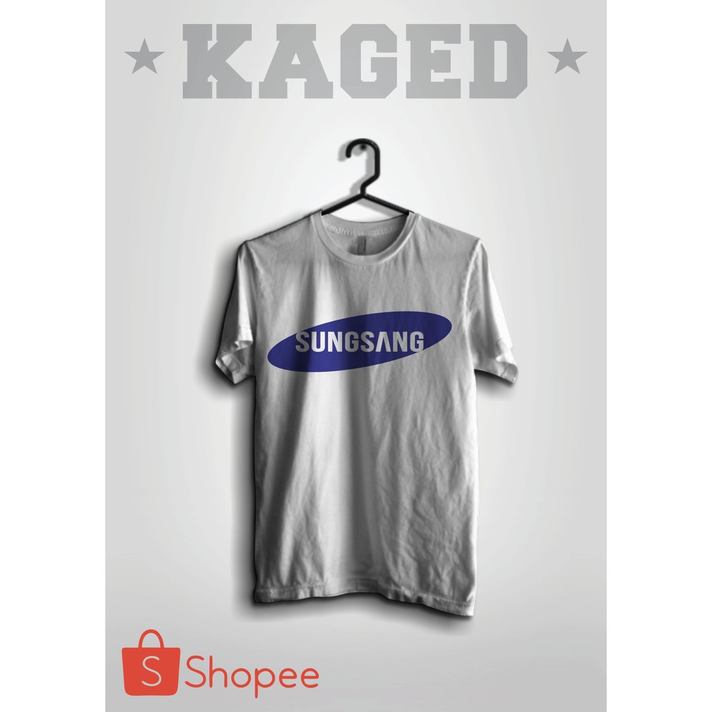 Kaos Plesetan Logo Samsung #Putih/White Koas Sungsang Kaos Samsung