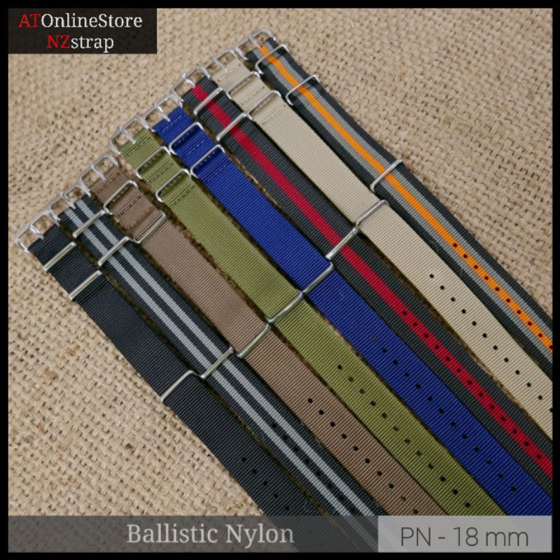 Nato Strap 18mm Tali Jam Tangan 18mm Ballistic Nylon Premium Nato Strap - PN Series