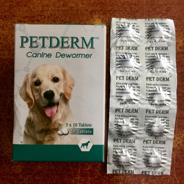 Obat Cacing Pet Derm untuk Anjing Per Pcs / Biji