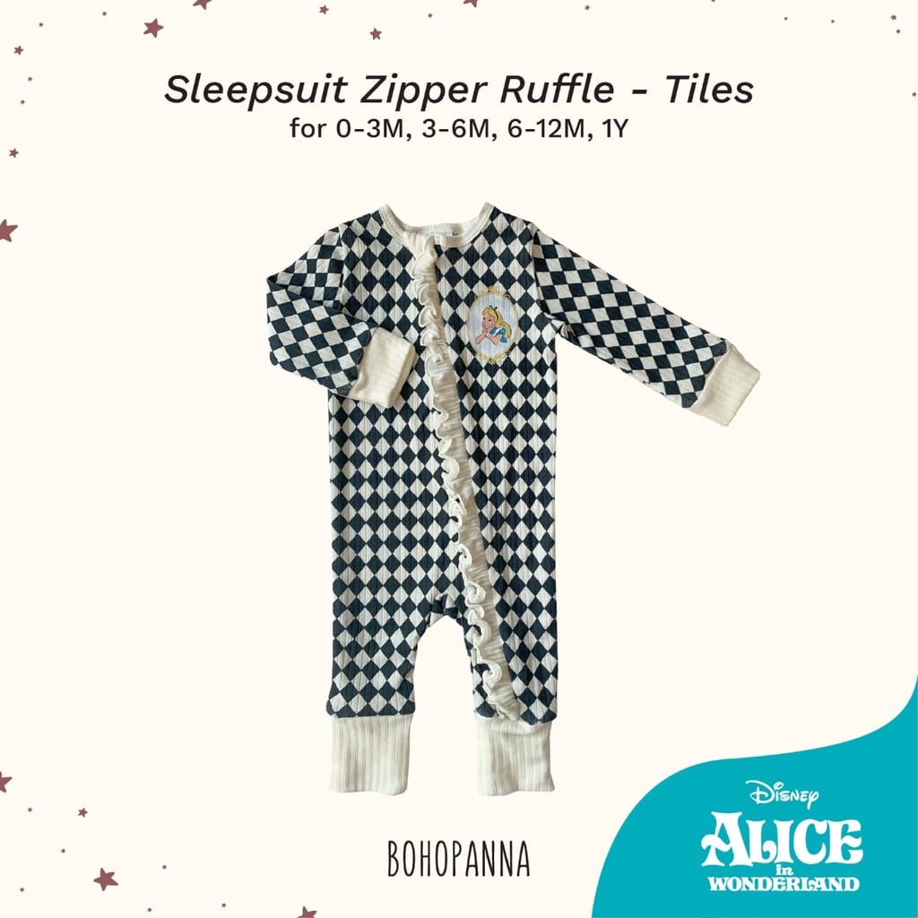 BOHOPANA | BOHO | BOHO PANNA SLEEPSUIT ZIPPER | BAJU TIDUR BAYI