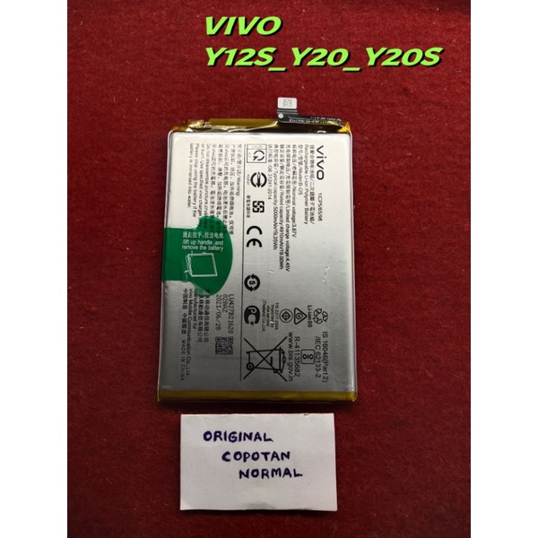 BATERAI VIVO Y12S/Y20/Y20S ORIGINAL 100% BATERAI VIVO COPOTAN