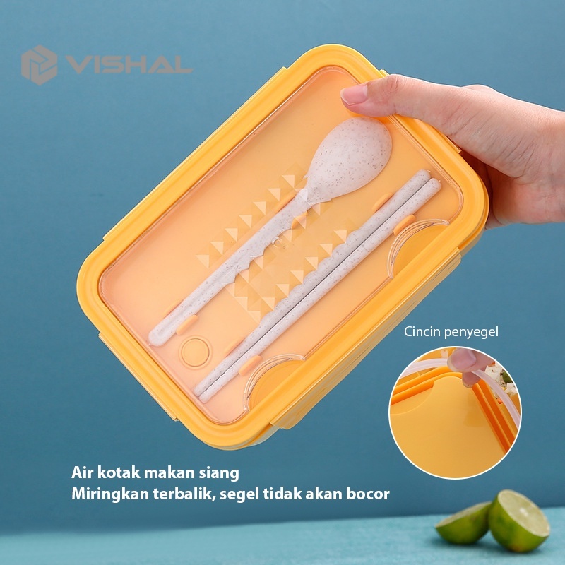 VISHAL Lunch Box Kotak Makanan Kotak Makan Tempat Makanan Lunch Box Anti Tumpah VS-55