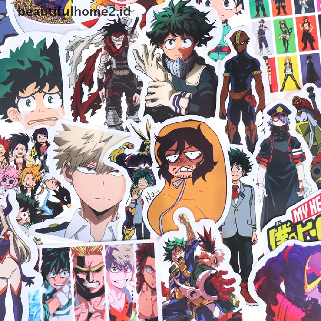 (Beautifulhome2) Buku Literatur Klasik Bahasa MandarinId 50pcs Stiker Anime My Boku No Hero Academia Untuk Laptop / Koper