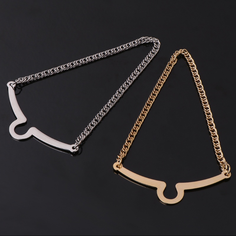 Siy 2 Pcs Kalung Rantai Dasi Kupukupu Bahan Alloy Warna Emassilver Untuk Pria