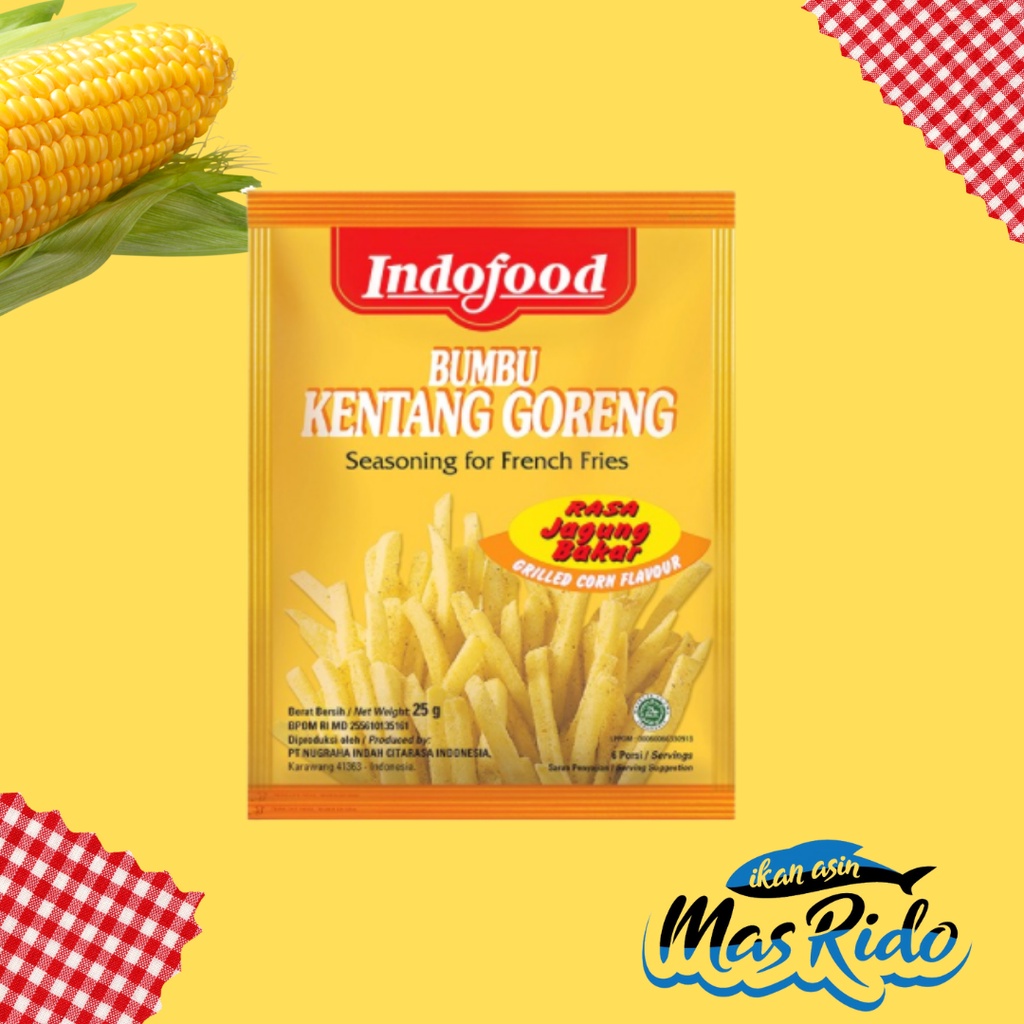 

Bumbu Indofood Kentang Goreng Jagung Bakar 25 Gram Praktis Termurah