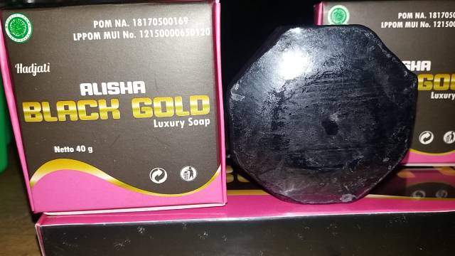 Sabun Jerawat Ampuh Hadjati Alisha Black Gold Original