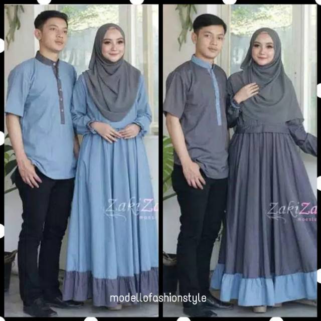 ZAKIZAKIA COUPLE  HARGA SEPASANG Baju  Gamis Couple  Busui 