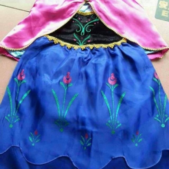 Baju dress anak kostum costume princess anna frozen jubah merah good quality ok  god