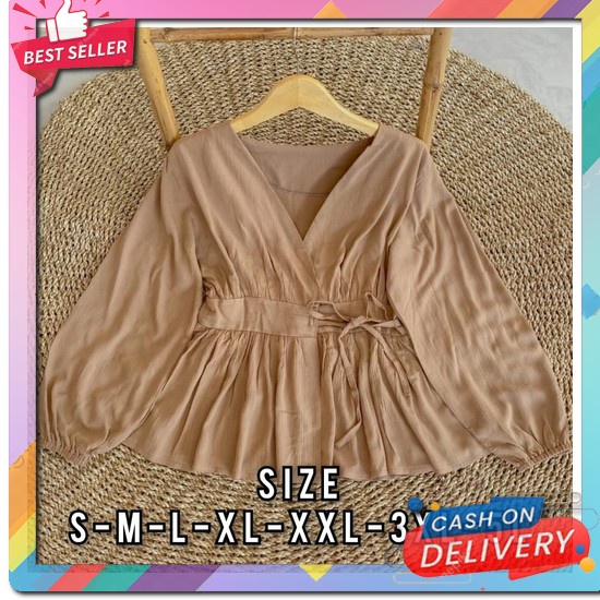 Blouuse Rajut Kombi Brukat Import - Blouse Fashion Queena Blouse - Size S M Xl Xxl 3Xl 5L - Blouse W