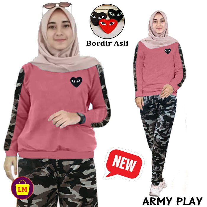 LM 10664 10668 10672 Setelan Baju Olahraga Senam Training Wanita Newplay Casual TERMURAH TERLARIS-7