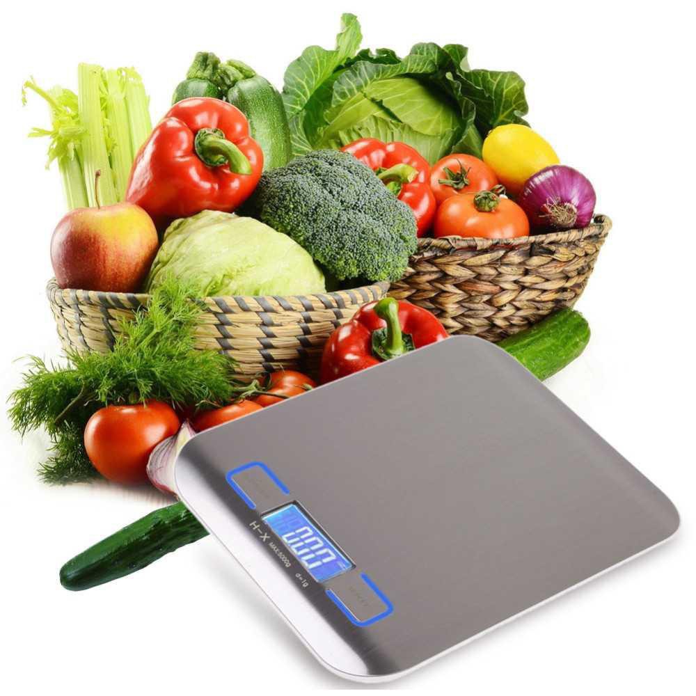 Timbangan Dapur Digital 5kg 1g Stainless Steel Kitchen Scale bumbu Taffware Digipounds Silver Grab