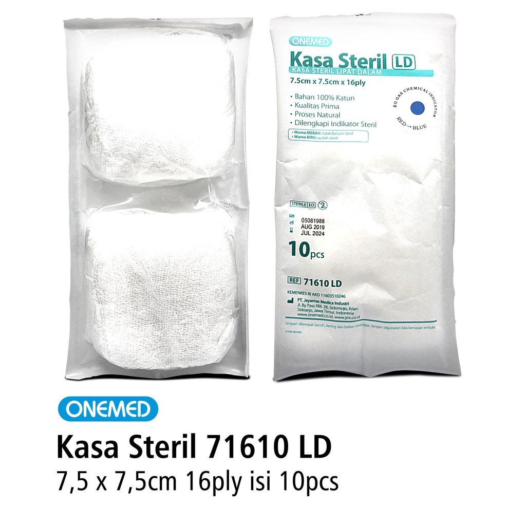 Kasa Steril 71610 LD OneMed 7.5x7.5cm 16 ply 10 pcs OJ
