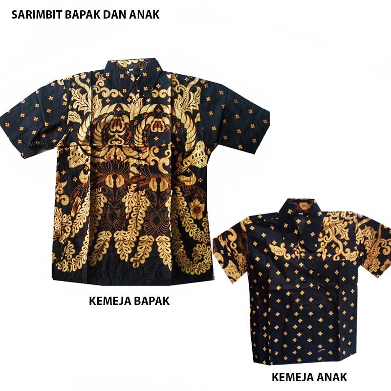 Couple Sarimbit Batik Bapak dan Anak Motif Manggar