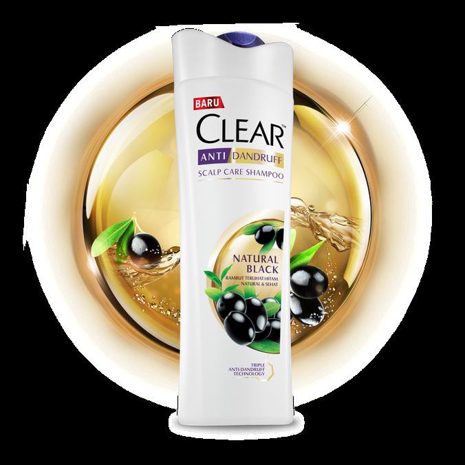 Super Hemat Shampo Clear Shampo Natural Black 160Ml Twinpack