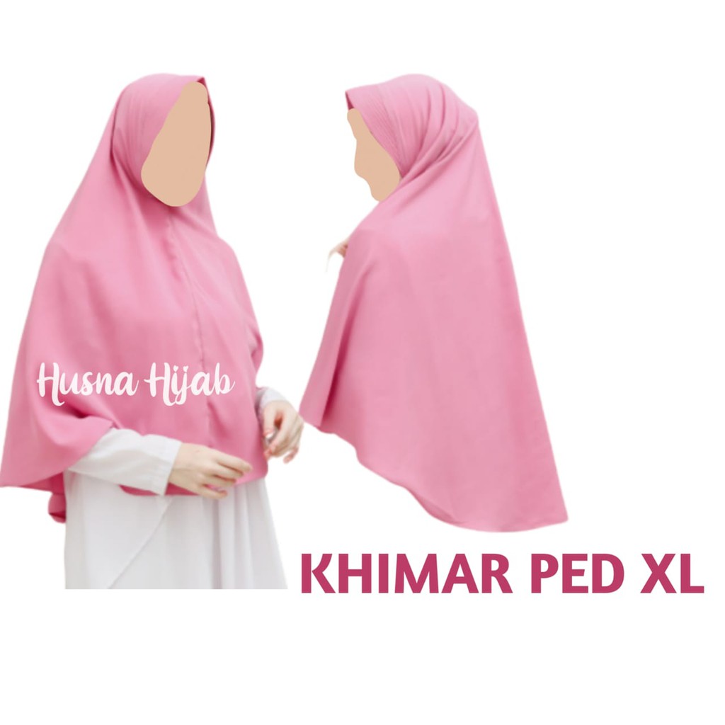 [BRAND HUSNA HIJAB] Khimar Ped Ukuran XL Standar / Kerudung Ped