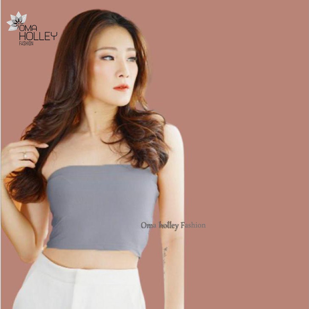 (COD) OH Fashion Corolina Tube Crop Top Kemben Pendek Wanita #0187