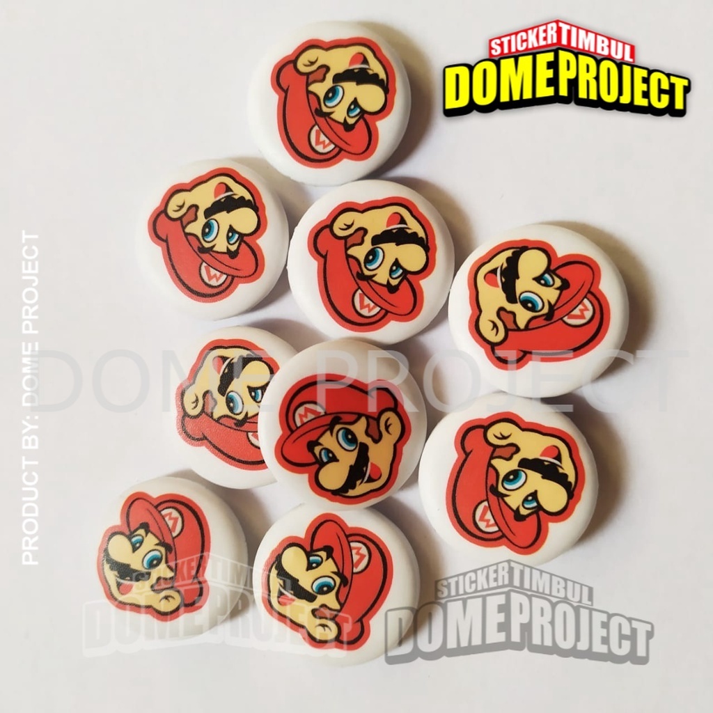 [PROMO BUY 3 GET 1] MARIO HEAD PIN PENITI 25MM BUTTON PIN AKSESORIES ROMPI AKSESORIES TAS