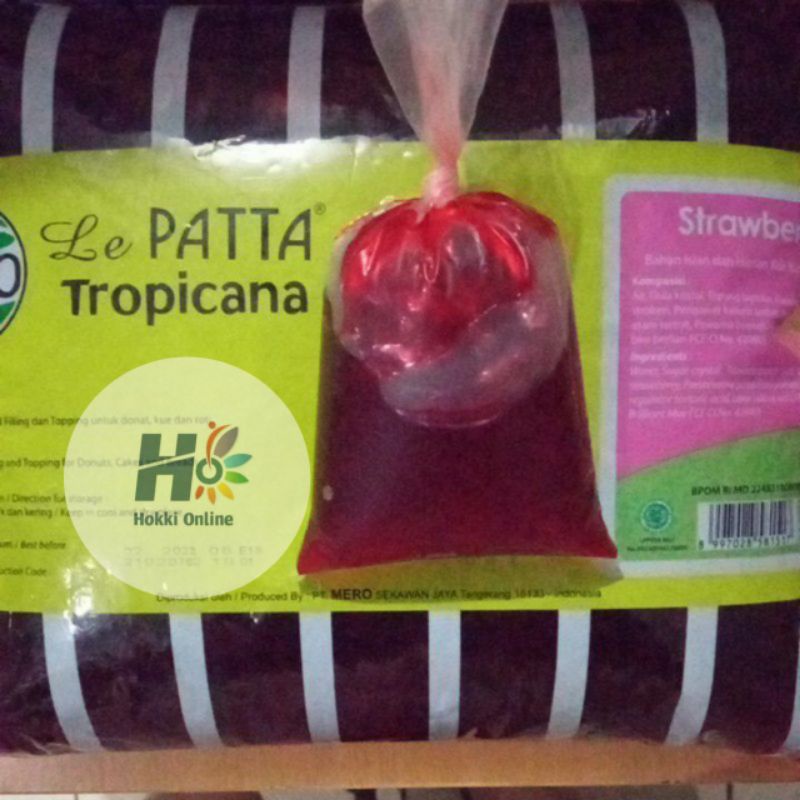 

Selai stroberi / selai strawberry Le patta tropicana repack 500gr murah