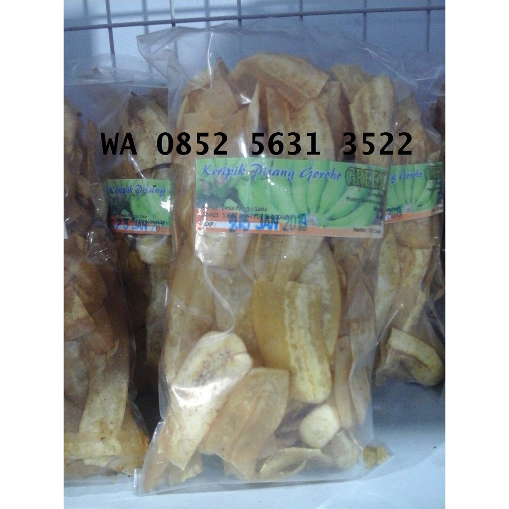 

Keripik Pisang Goroho Merk Green 100 gram Oleh Oleh Khas Manado