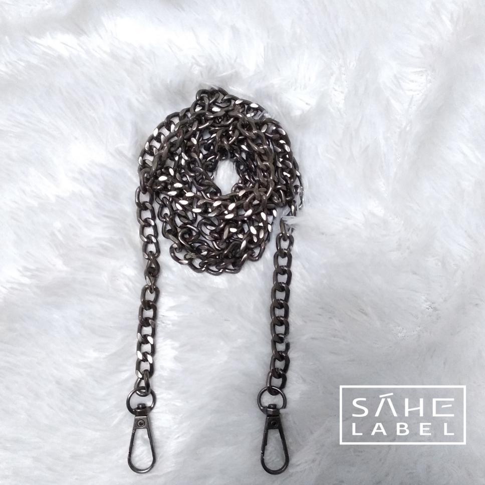 Segera Beli /u49☌ Rantai Tas Besi Tebal Black Berat - Rantai Tas Wanita Gold Ringan