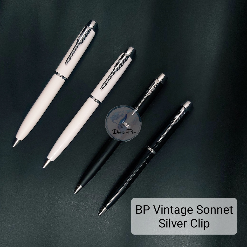 

Pulpen Vintage Sonnet Silver Clip, Model Mirip Pen Parker, Elegan dan Mewah