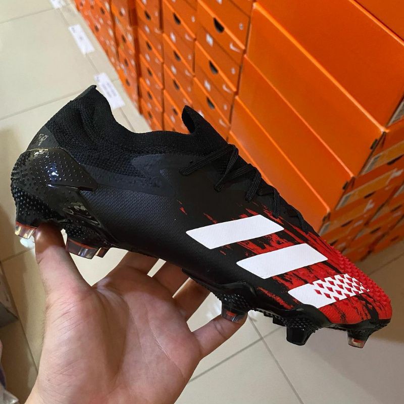 Sepatu Bola Adidas Predator 20.1 Low Black Red
