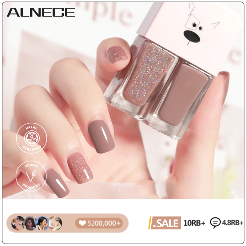 （COD) ALNECE 2IN1 KUTEK HALAL NON PEEL OFF KUTEKS 2 TONE KUTEK KOREA halal muslimah