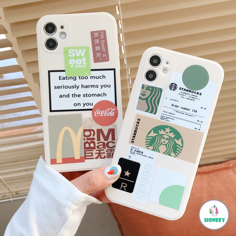 Soft Case Silikon Matte Desain Starbucks Hamburg Untuk