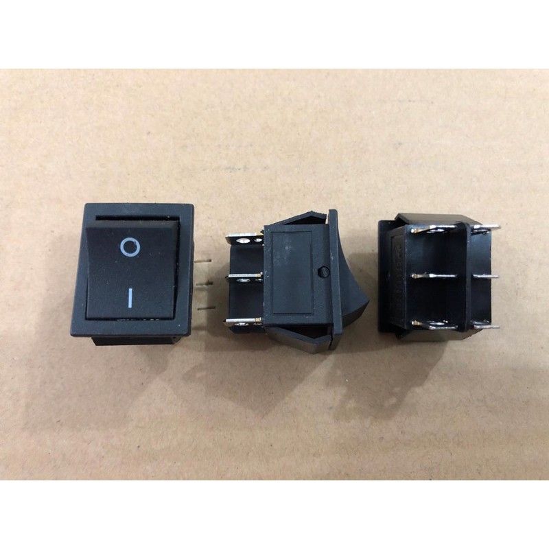 Saklar Rocker switch 6 pin Besar Hitam 6 kaki ON OFF