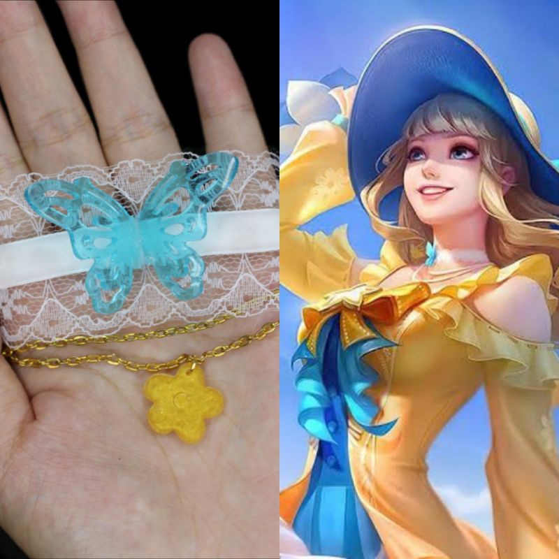 choker kupu-kupu  | choker Guinevere summer skin - Mobile Legend