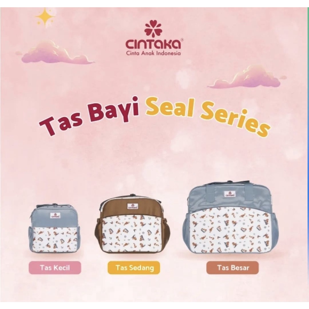 Cintaka Tas Bayi Kecil / Medium / Besar Saku Print Seal Series - TCT 2651 2652 2653