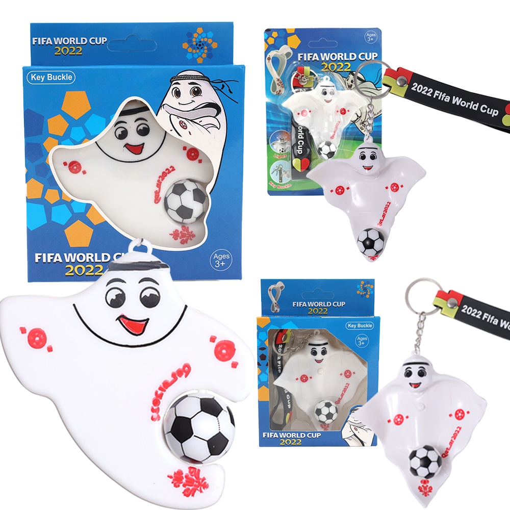 Gantungan Kunci Desain Maskot Piala Dunia 2022 Dengan Lampu Luminous
