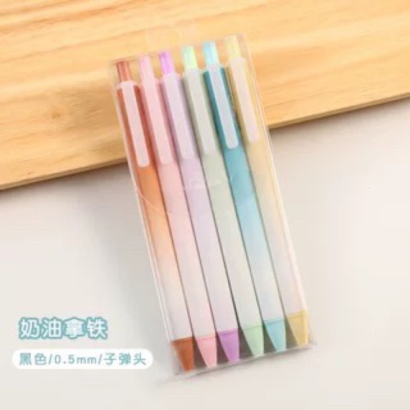 PENA 108 | PENA CAIR MEKANIK 1 SET 6 PENA | PENA MURAH | PULPEN UNIK | BOLPEN MOTIF-WARNA WARNI