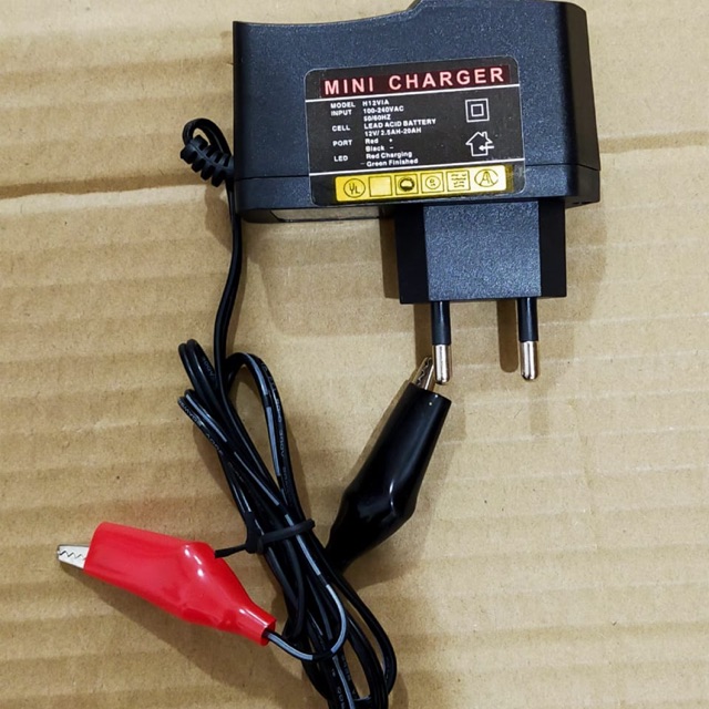 Adaptor aki / charger aki mini