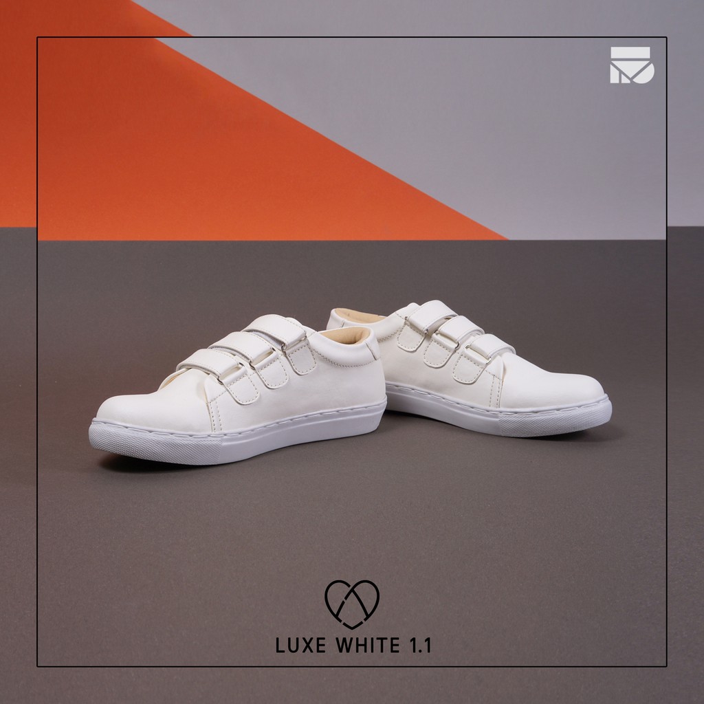 Luxe White | 36-40 | Sepatu Sneakers Putih Casual Jalan Simpel Wanita Cewek Women Footwear | FORIND x Tragen Fav