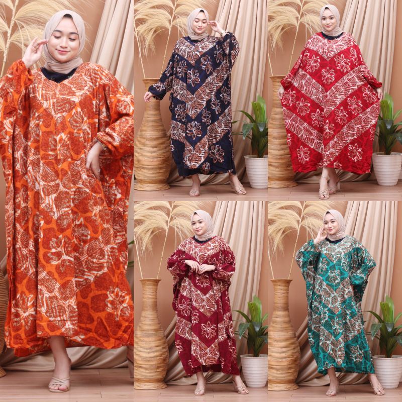 KAFTAN CETAK SUPER JUMBO - BAJU GAMIS BATIK WANITA - GAMIS BATIK JUMBO - GAMIS BATIK ALLSIZE - GAMIS